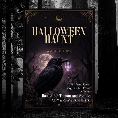 Halloween Haunt Party Invitation Template (Digital Download)