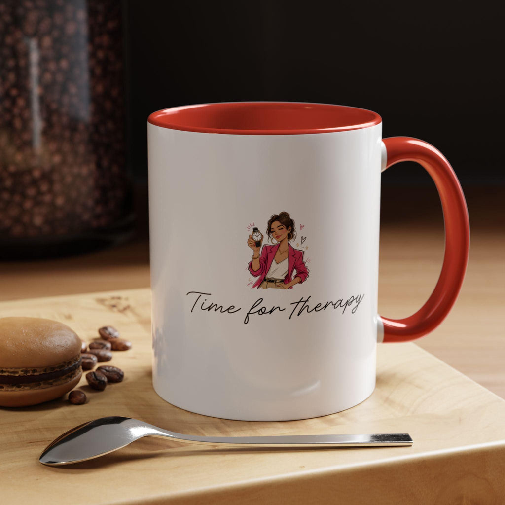 Time for Therapy Mug | Classy Woman Illustration, Coffee Cup