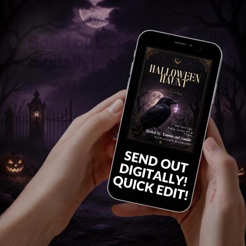 Halloween Haunt Party Invitation Template (Digital Download)
