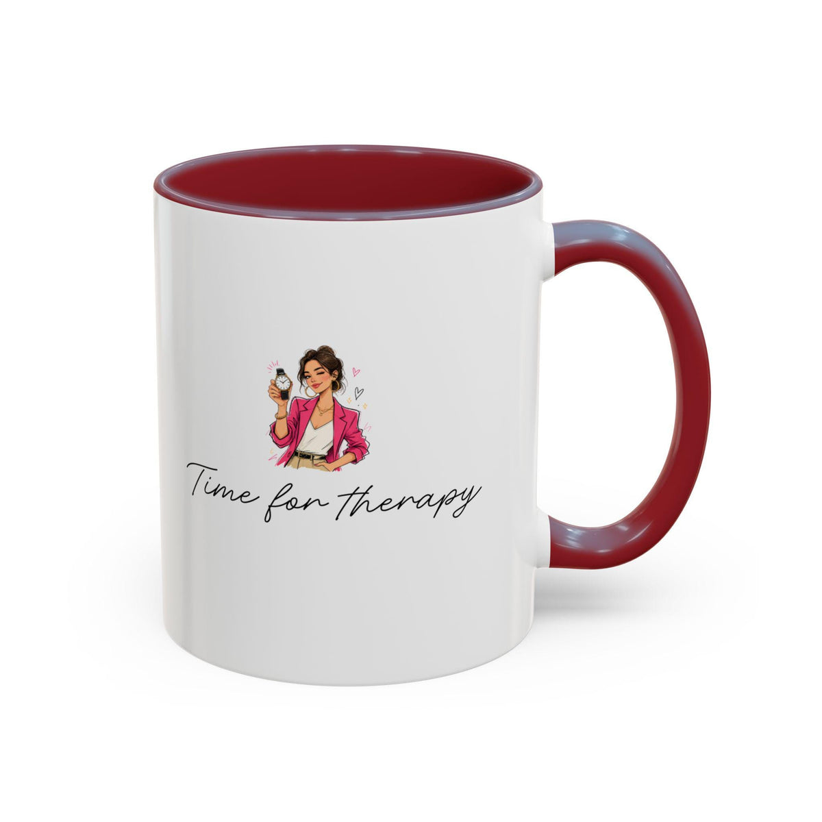 Time for Therapy Mug | Classy Woman Illustration, Coffee Cup